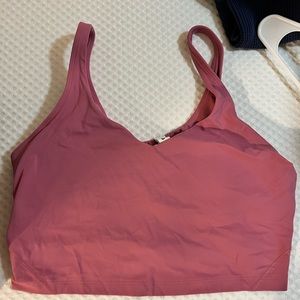 Mauve colored align crop tank